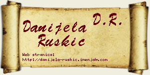 Danijela Ruškić vizit kartica